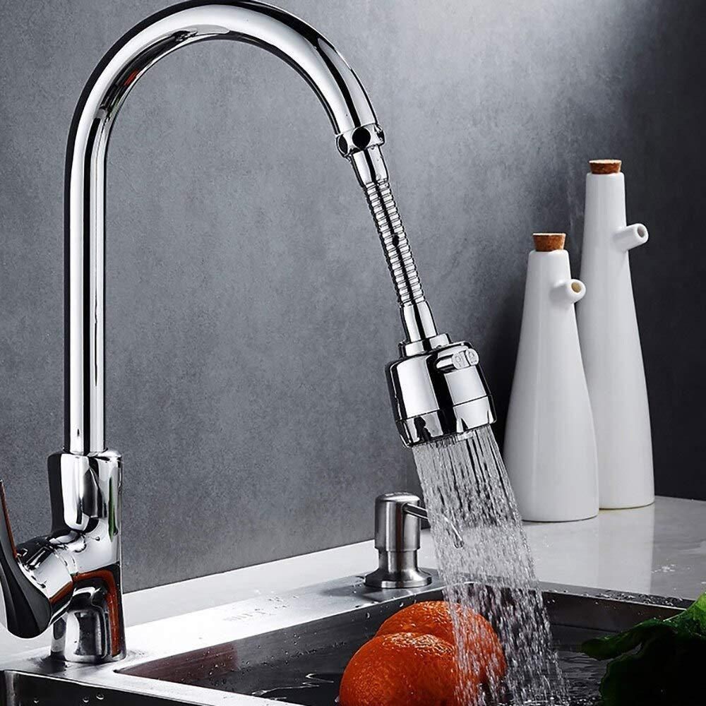 Faucet-360 Degree Flexible Stainless Steel Rotating 2 Modes Water Saving Faucet